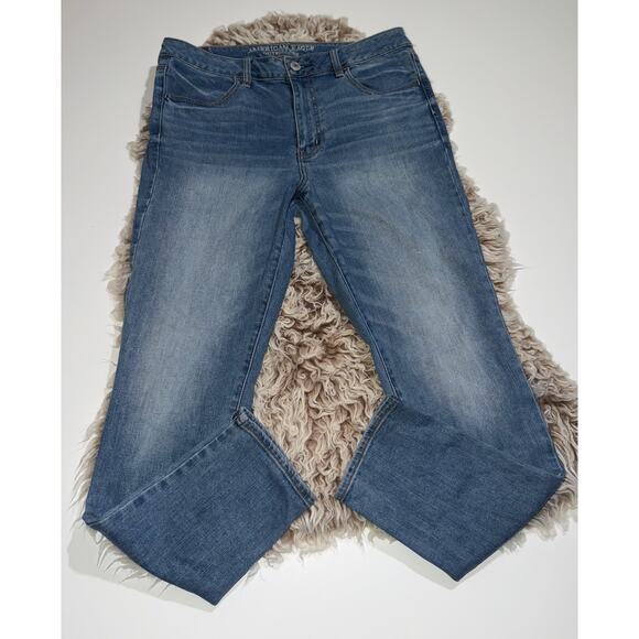 American eagle Denim - American Eagle women’s super stretch hi rise jegging blue jeans